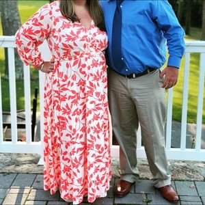 Floral Maxi Wrap Dress